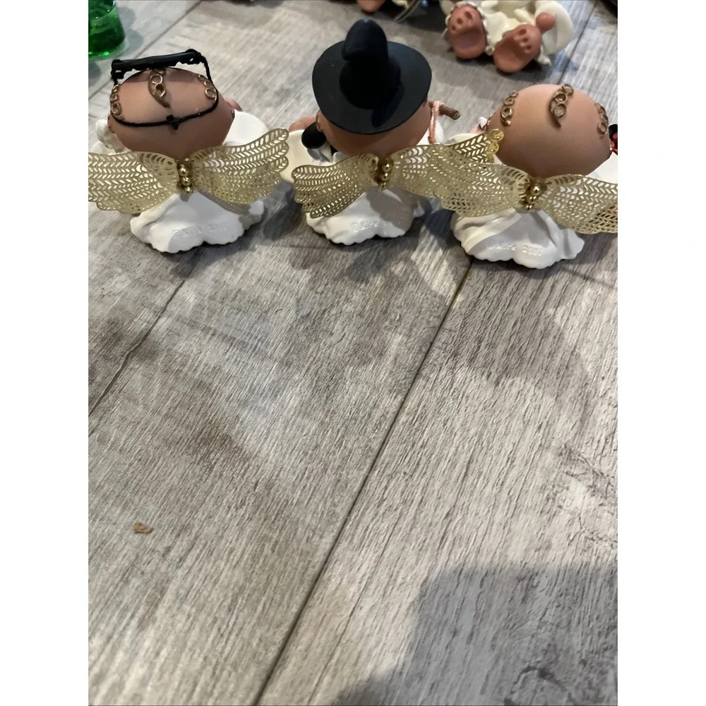 Kirk's Kritter's Angel Cheeks Halloween w/ Pumpkins  Vintage Lot Of 3